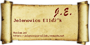 Jelenovics Ellák névjegykártya